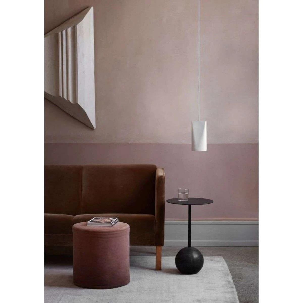 Moebe Ceramic Narrow Pendel - Hvid