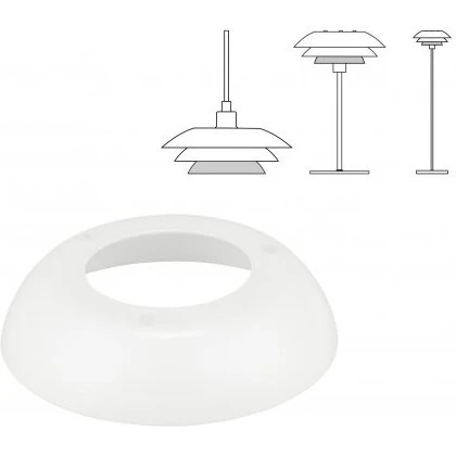 Dyberg Larsen DL31 Reserveglas, Nederste Skærm - Hvid