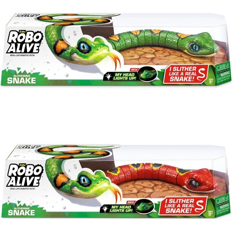 Zuru Robo Alive Slithering Snake - Grøn robotslange (36 cm)