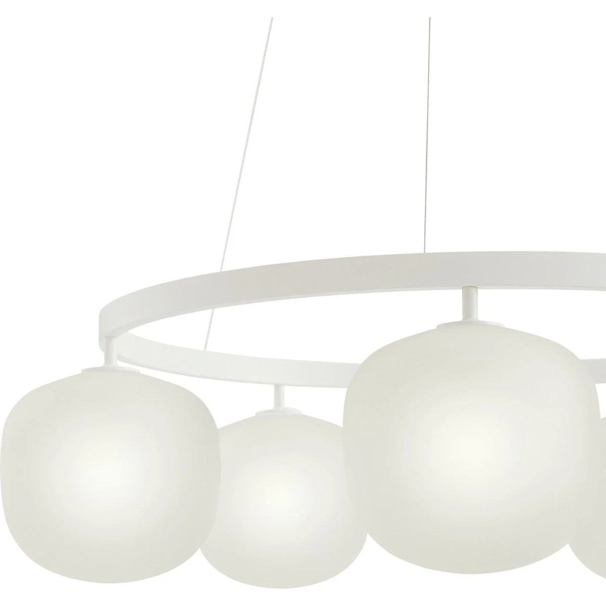Muuto Rime Lysekrone Hvid, Glas, Ø 80 cm