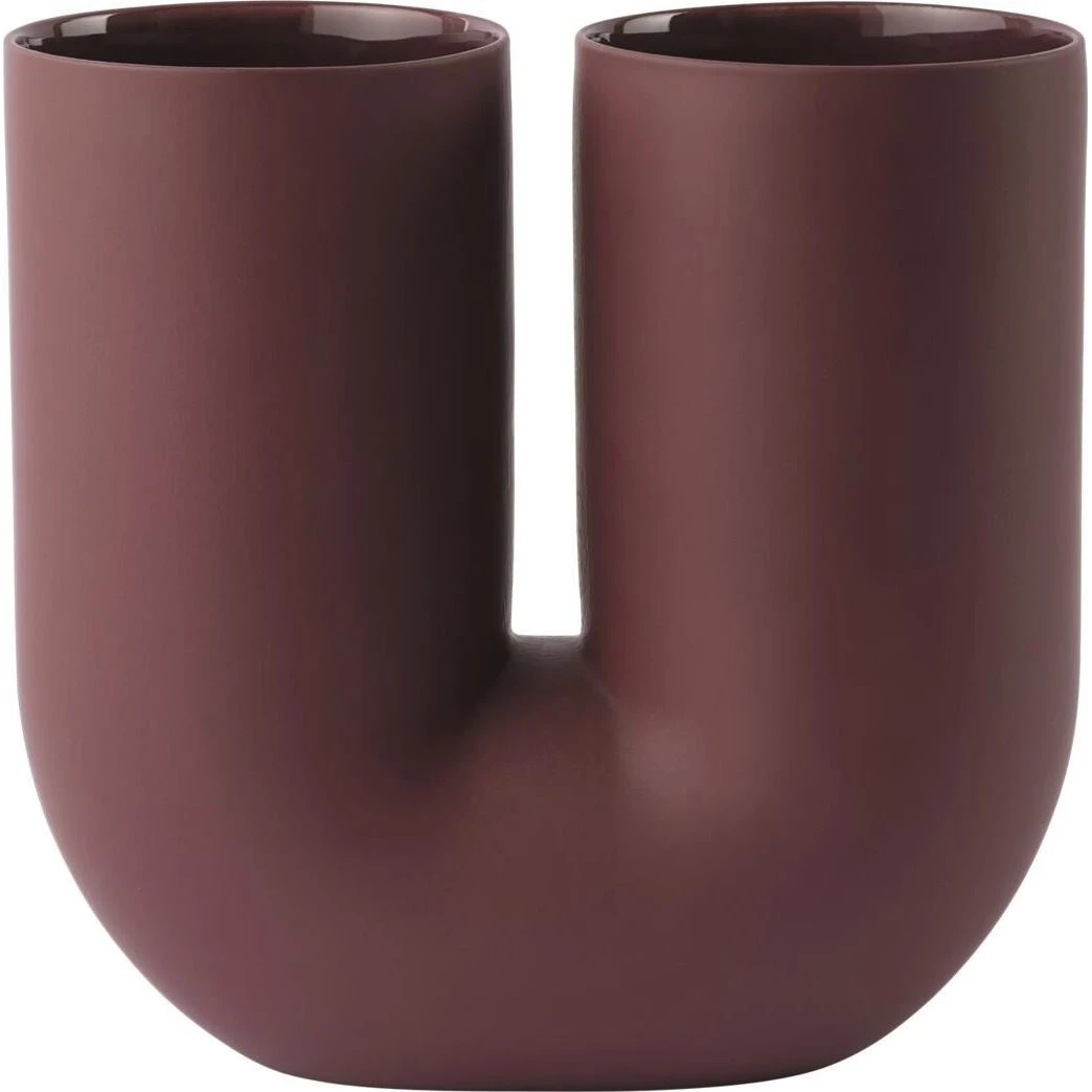 Muuto Kink Vase H26 - Dyb Rød