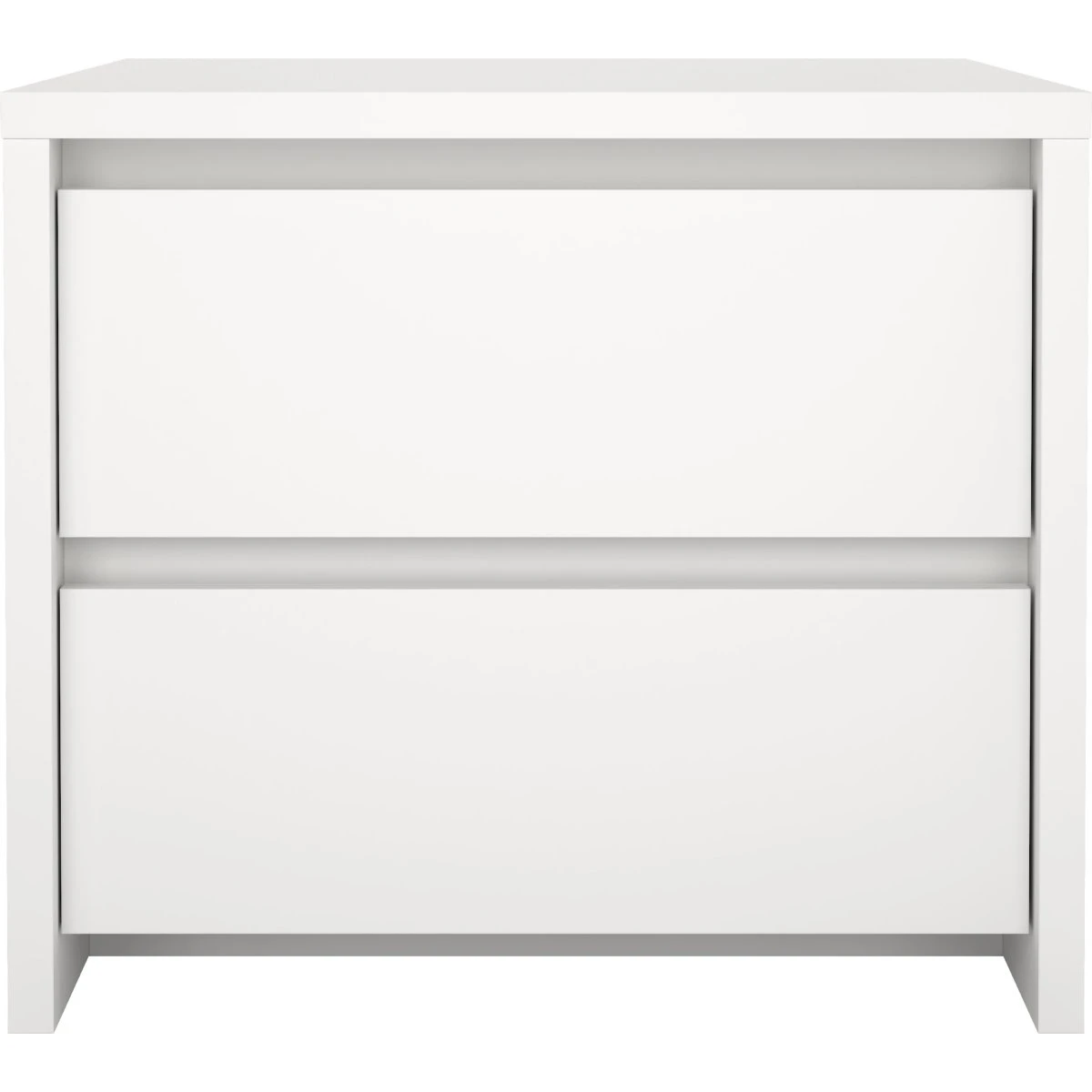 Tvilum Next natbord med 2 skuffer - Hvid - 51,6x48,1 cm