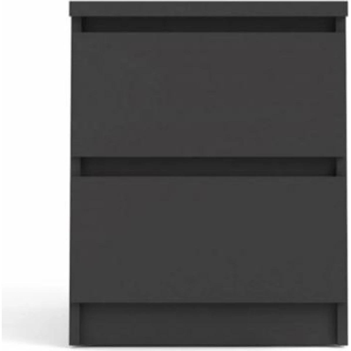TVILUM Naia sengebord med 2 skuffer - sort (40x50 cm)
