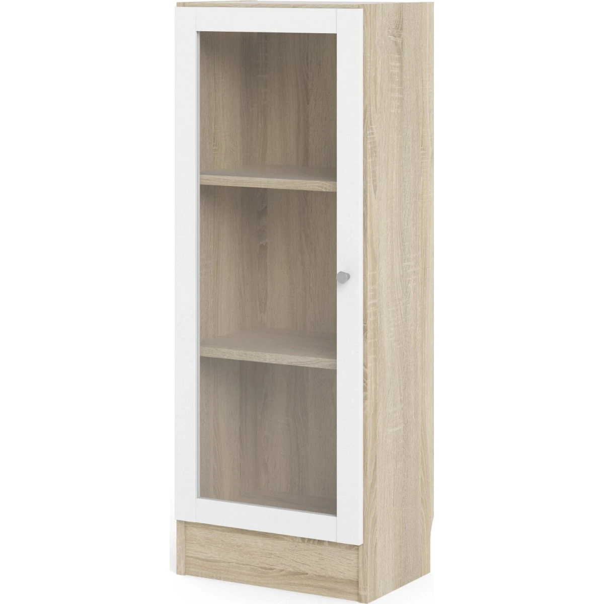 TVILUM Basic reol i egetræsstruktur og hvid - 107x40x28 cm