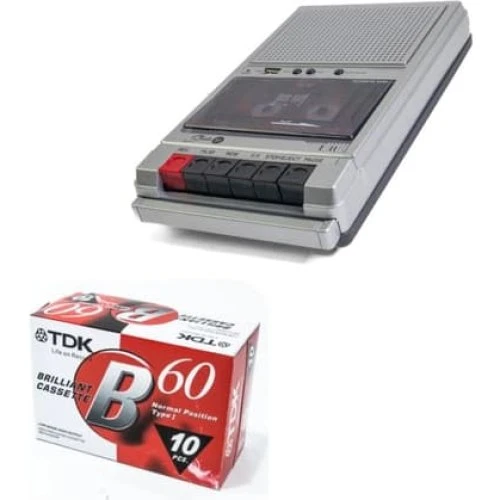 Studio 57 Kassettebåndoptager Bundle (Sølv)
