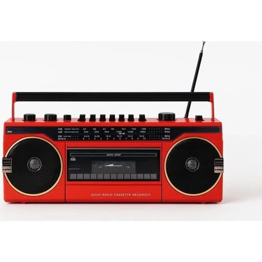 Studio 57 Retro Kassetteafspiller m. Bluetooth & FM, Rød