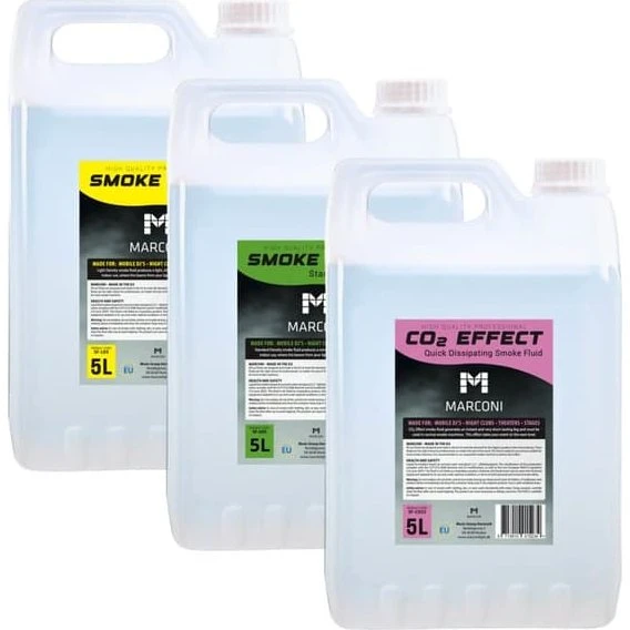 Marconi Røgvæske Mix Pack - 3 x 5L (Light, Standard & CO2)