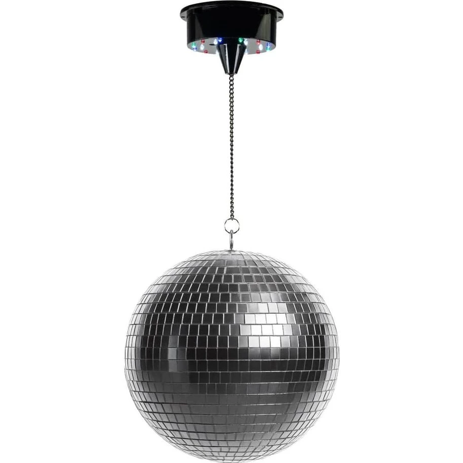Marconi Batteridrevet Diskokugle m. LED (30 cm)
