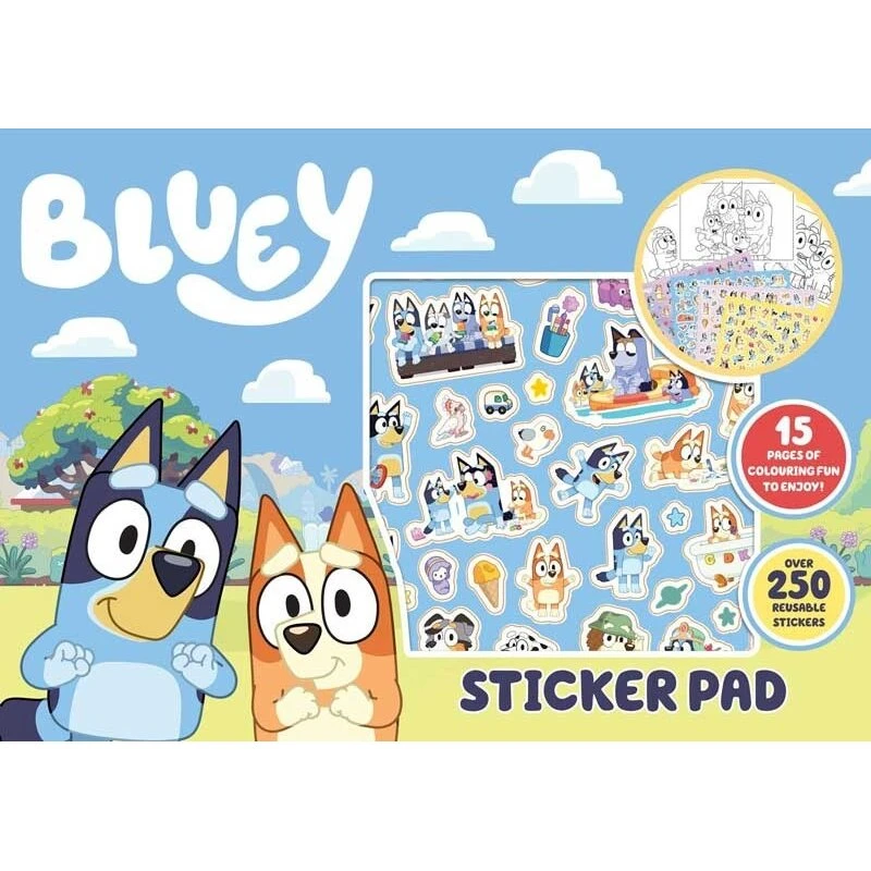 Bluey Alligator Sticker Pad – Klistermærker til kreativ leg