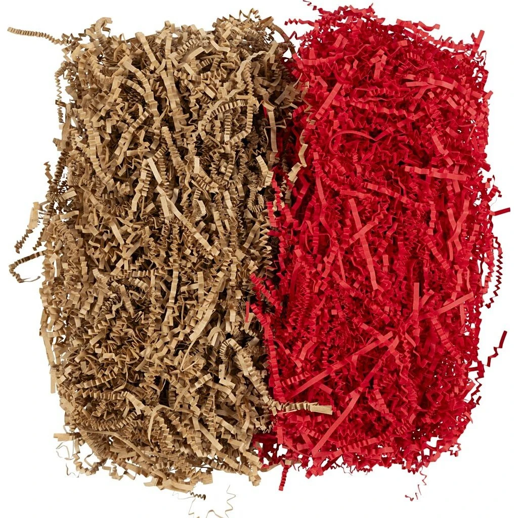 Creativ Company Krøllede Papirstrimler Brun/Rød 2x50g