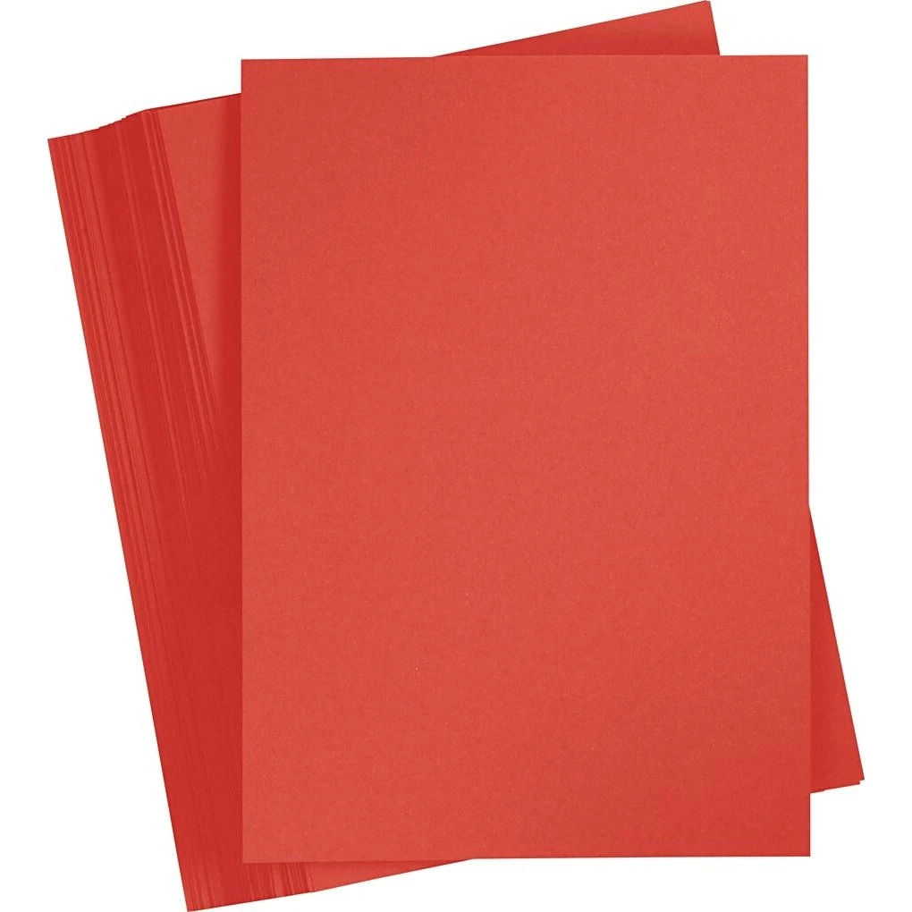 Paper Concept Karton A4 Rød 180g - 100 stk.