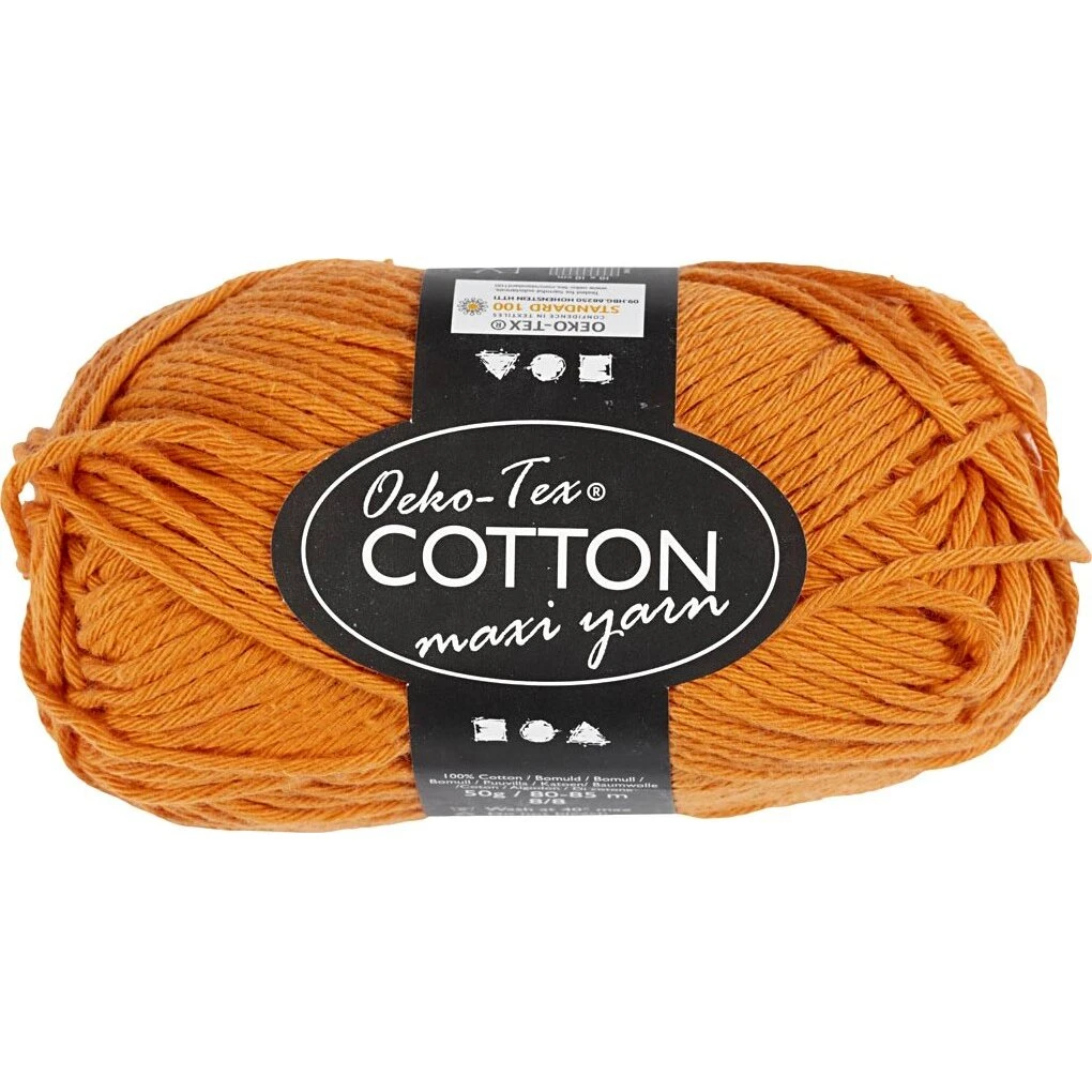 Creativ Company Bomuldsgarn Nr. 8/8 - Orange - 50 g