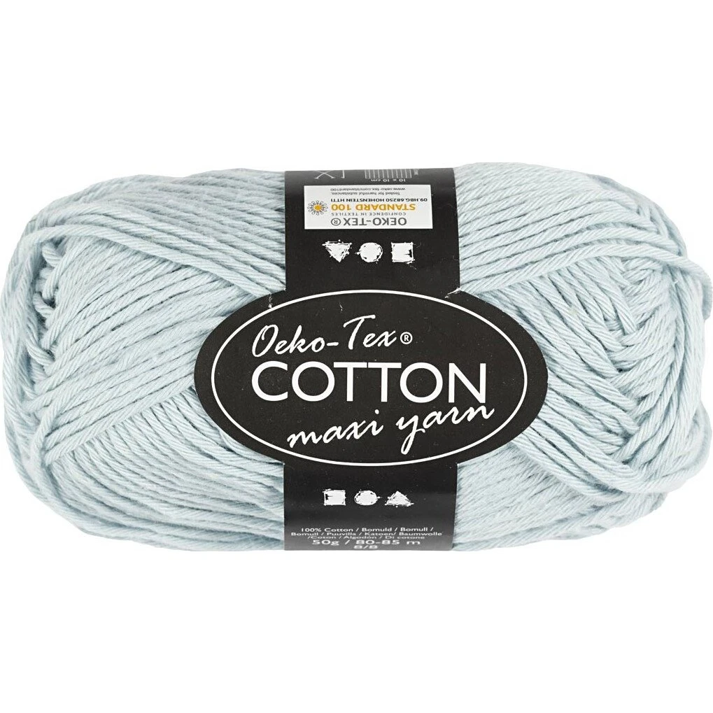 Creativ Company Bomuldsgarn 8/8 - Soft Blue - 50g