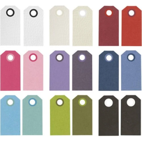 Happy Moments Manilamærker, 6x3 cm, 250 g, Assorterede farver
