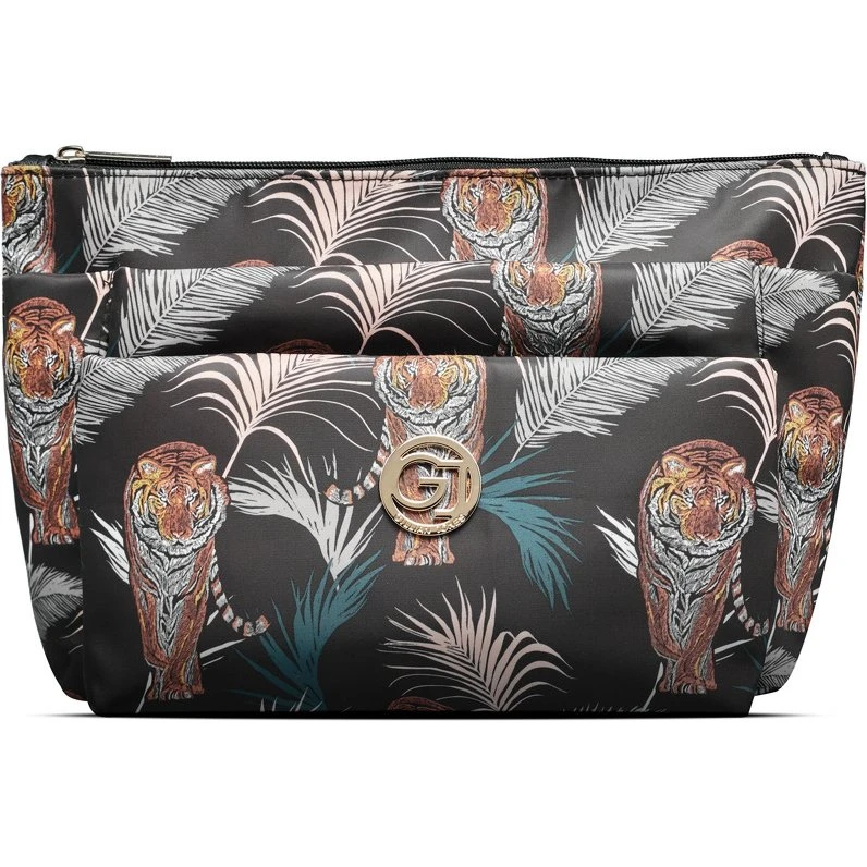 Gillian Jones Kosmetiktaske med 3 rum - Palm Print