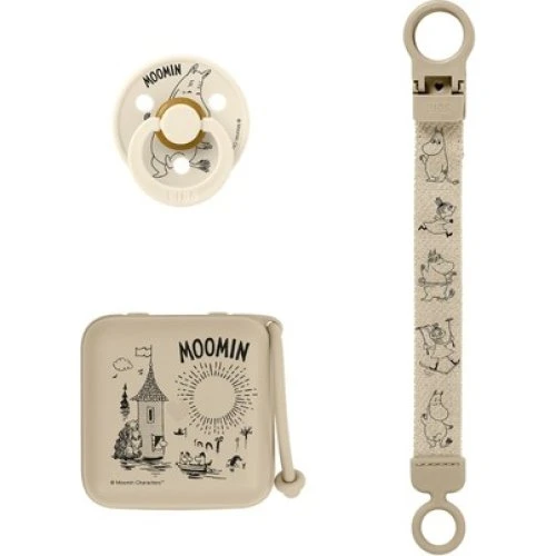 BIBS x Moomin Gavesæt Soothe & Go - Vanilla - Str. 2