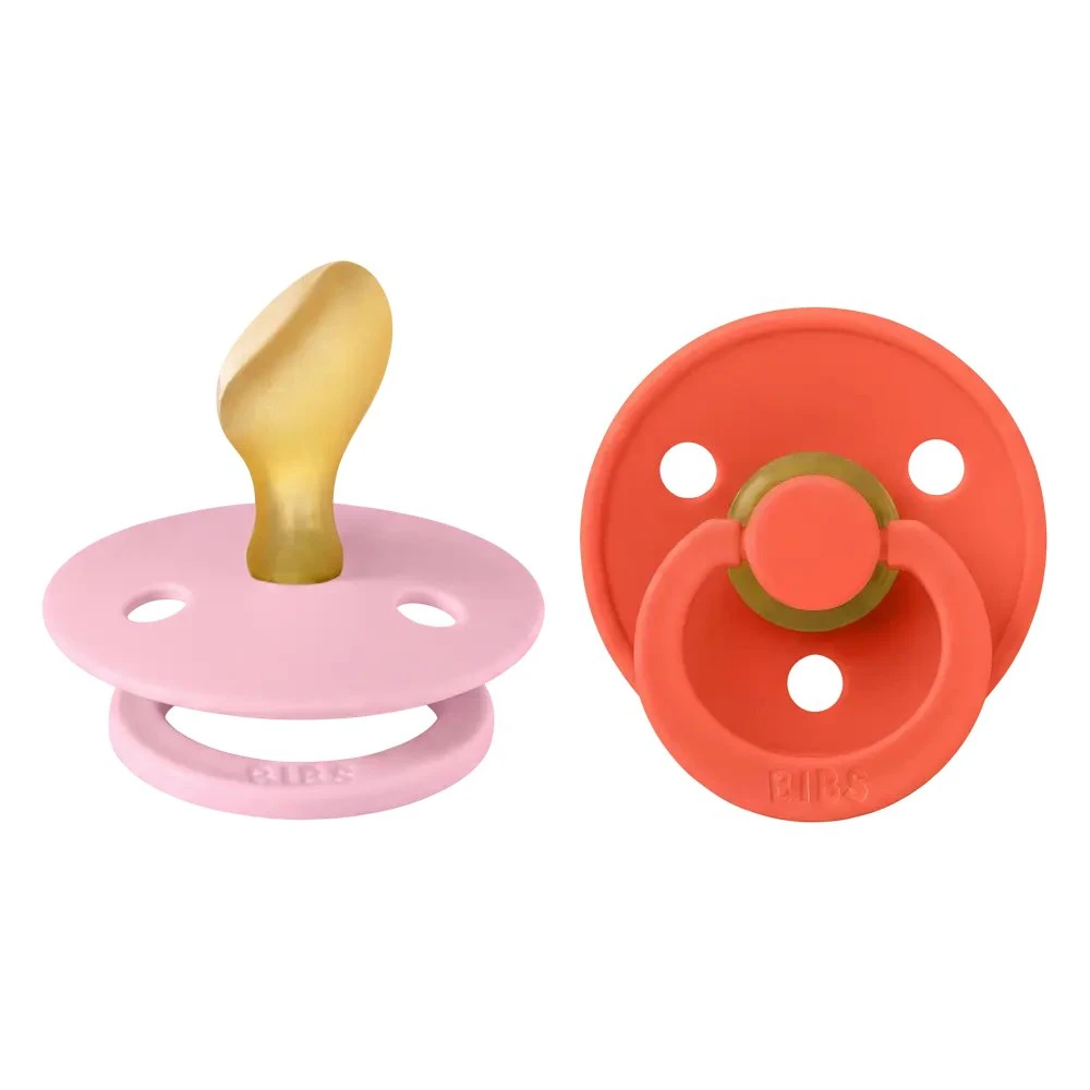 BIBS Colour Sut 2-pak - Str. 2 - Baby Pink/Tango