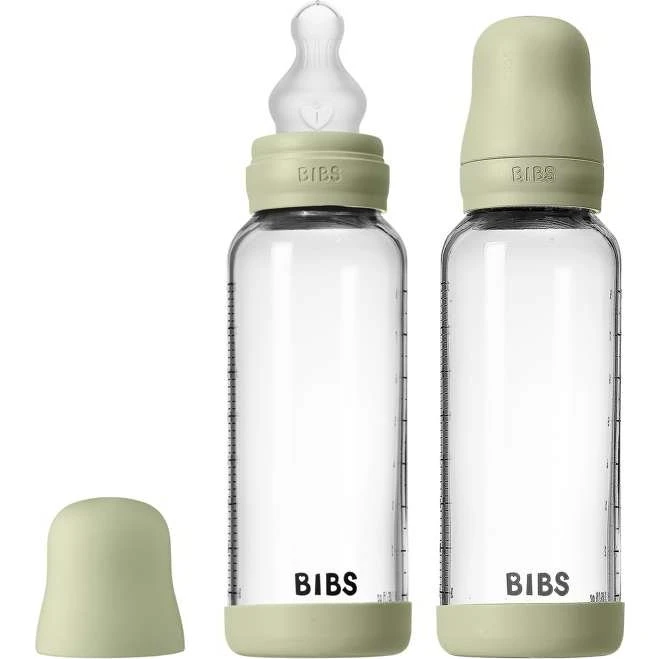 BIBS Glas Sutteflaskesæt 2-pak Sage - 240ml