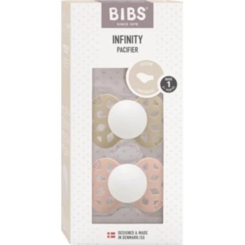 BIBS Infinity Night 2-pak, Str. 1 (0-6 mdr.), Anatomisk Silikone