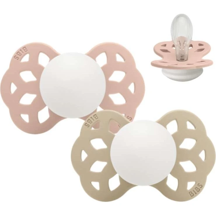 BIBS Infinity Symmetrisk Sut - 2-pak - Str. 2 - Blush/Vanilla