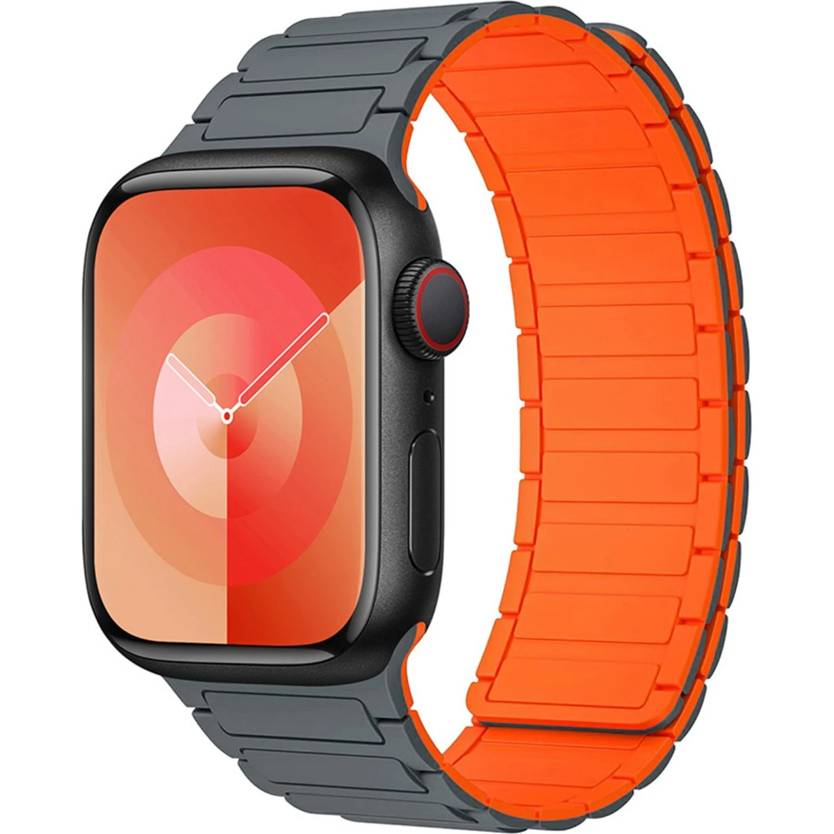Lippa Magnetisk Silikone Rem til Apple Watch, Grå (42-49 mm)
