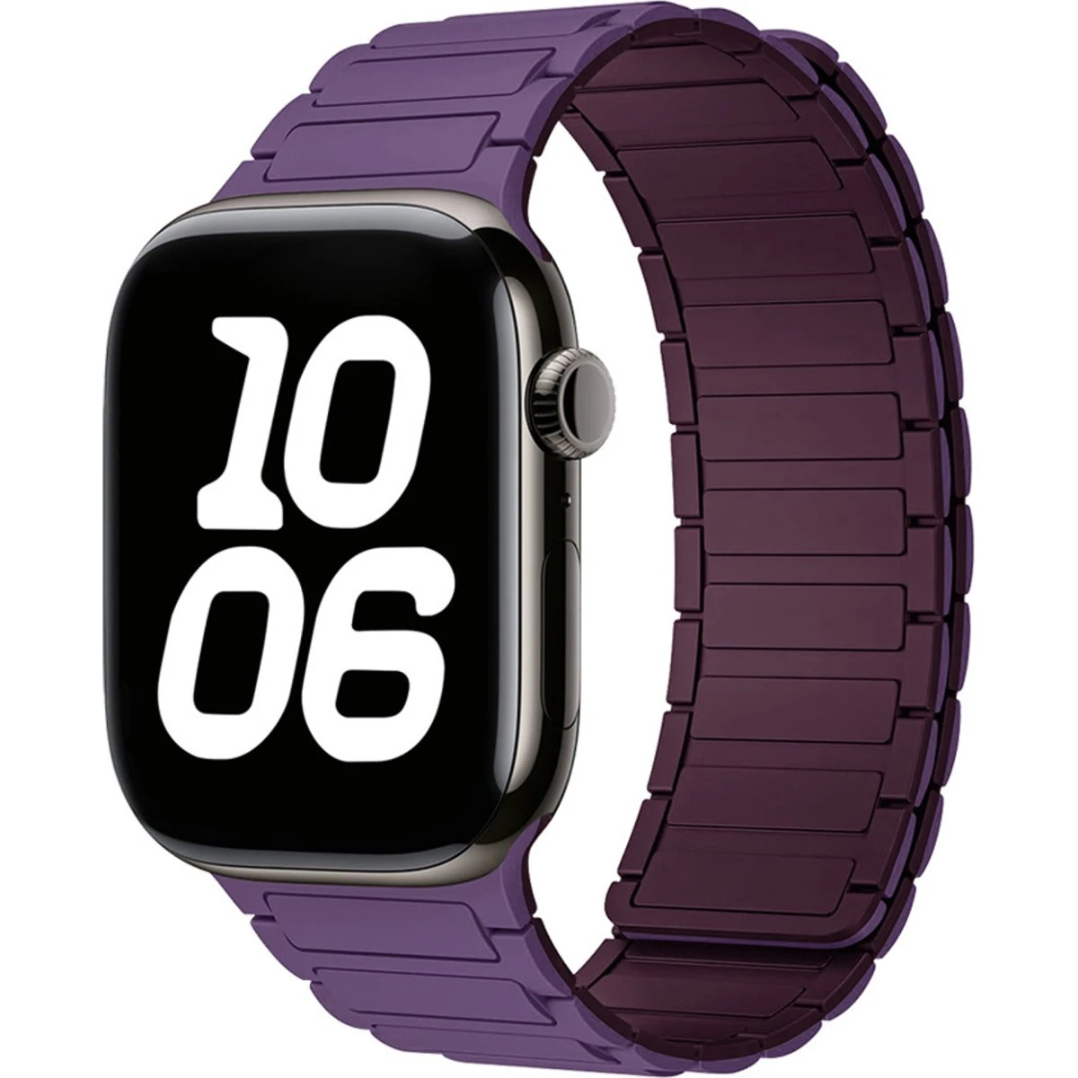 Lippa Magnetisk Silikonerem til Apple Watch, Lilla (38-42 mm)
