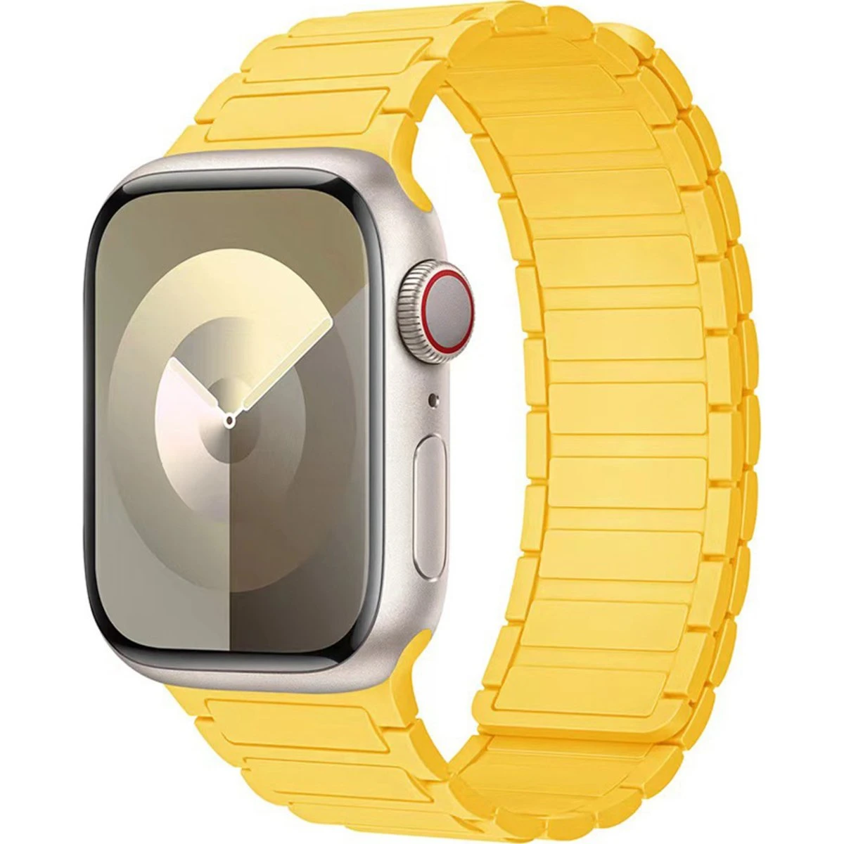 Lippa Magnetisk Silikonerem til Apple Watch, Gul (38-42 mm)