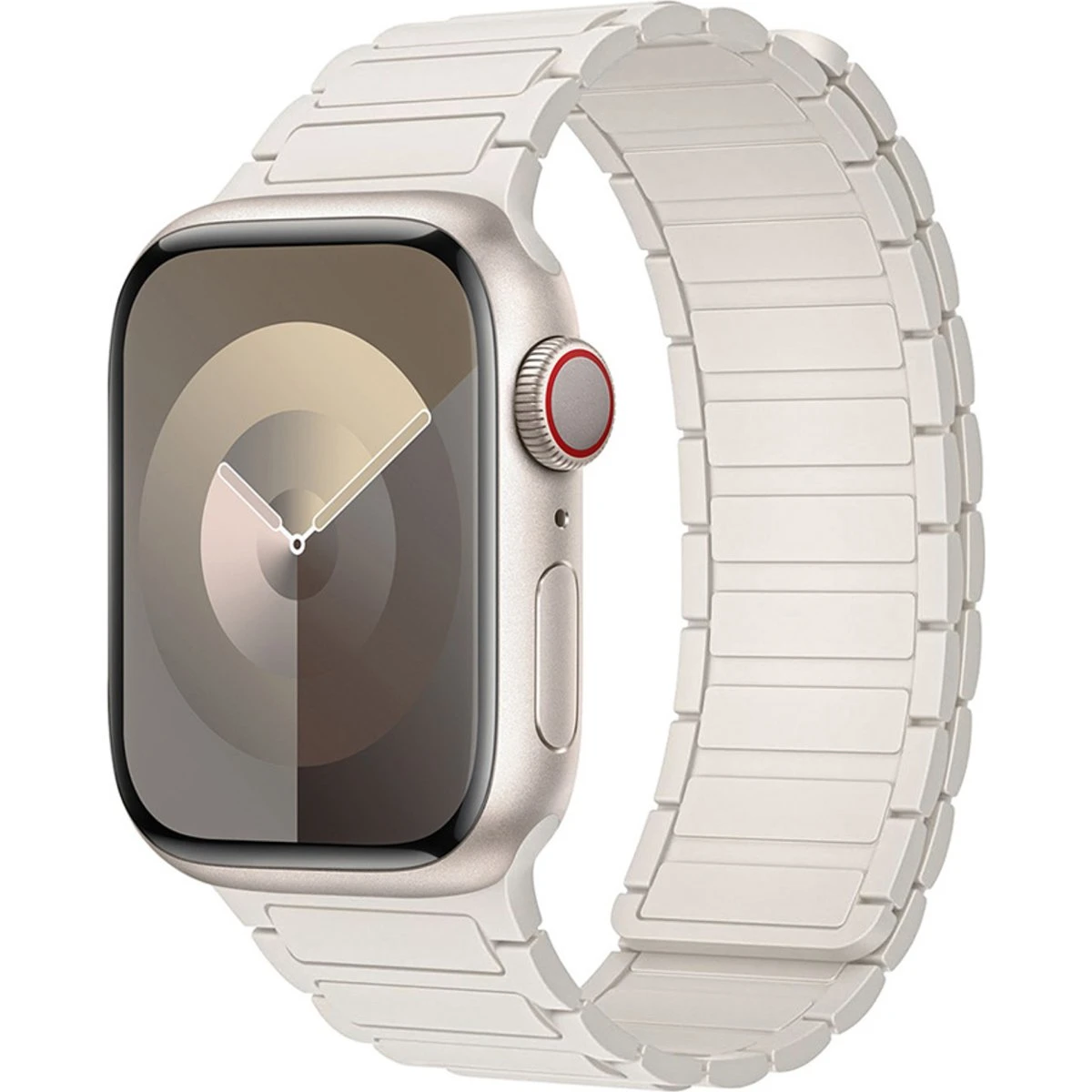 Lippa Magnetisk Silikonerem til Apple Watch, Hvid, 38-42 mm
