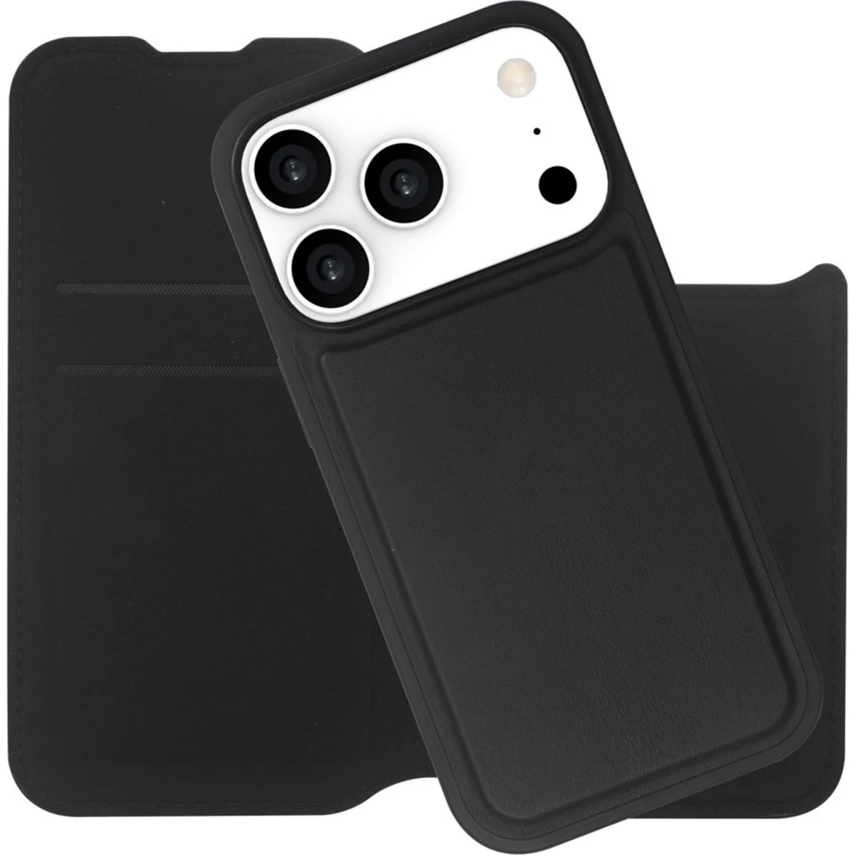 Lippa iPhone 17 Pro Max MagSafe Wallet m. aftageligt cover, Sort