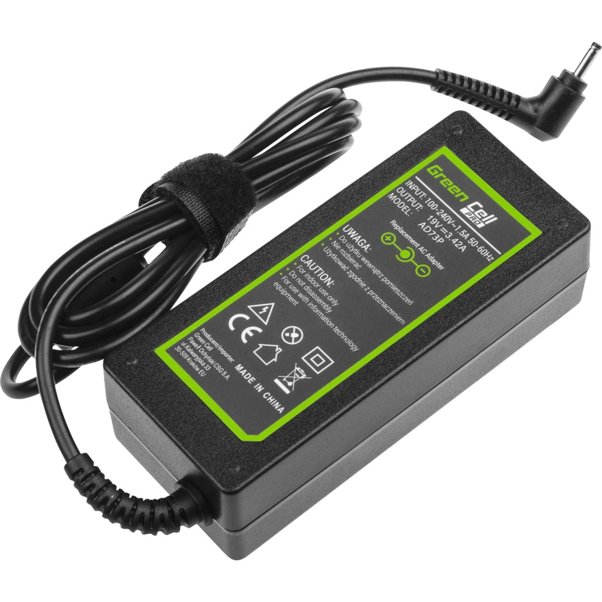 Green Cell PRO 65W Strømforsyningsadapter til Acer Aspire S7