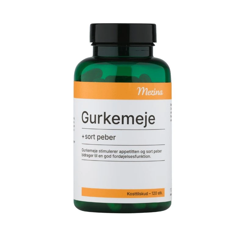 Mezina Gurkemeje + Sort Peber, 120 kapsler