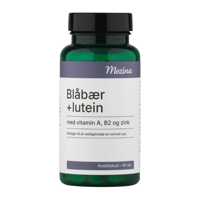 Mezina Blåbær og Lutein 90 tabl.