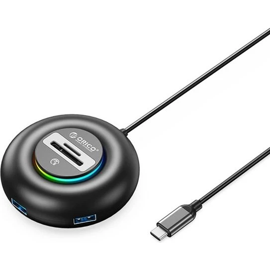 ORICO YXR5-C3 USB 3.0 Hub med SD/microSD-læser, Sort