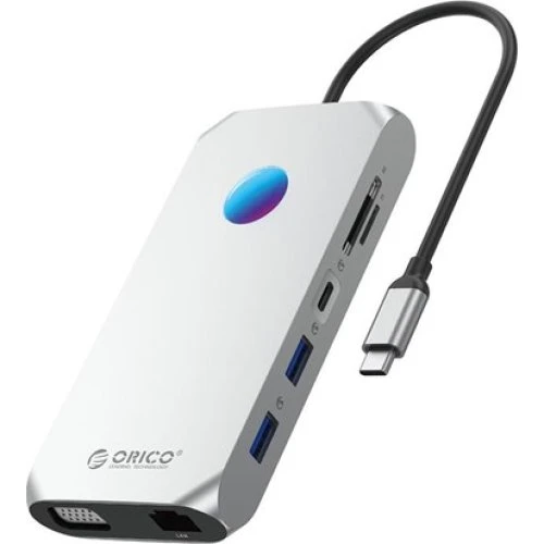 ORICO XCR 12-i-1 RGB USB-C Docking Station - Sølv