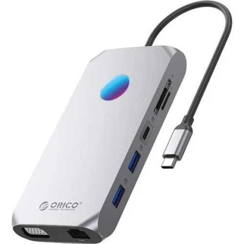 ORICO XCR 12-in-1 RGB USB-C Docking Station - Grå