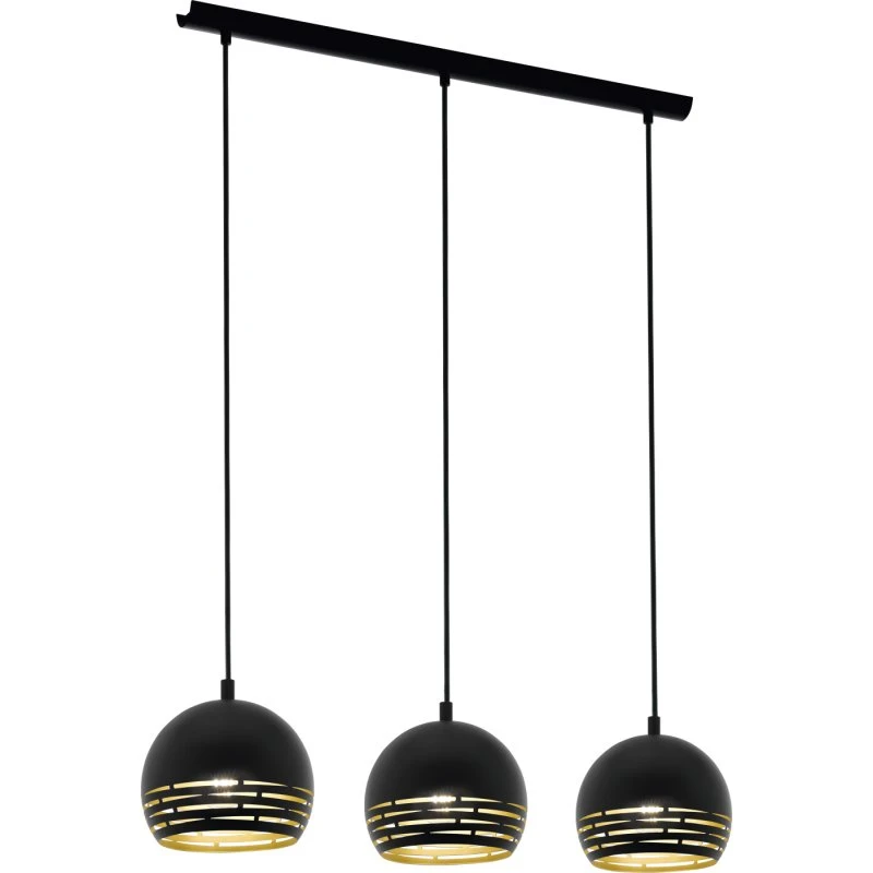 EGLO Camastra Langbordspendel 3-lamper – Sort/Guld