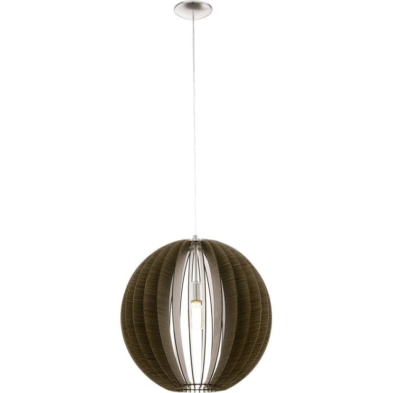 EGLO Cossano pendel Ø50 cm - nødtræ & nikkel