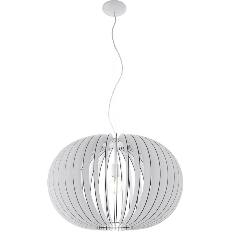 EGLO Stellato Pendel Ø70 cm – Hvid trælamel