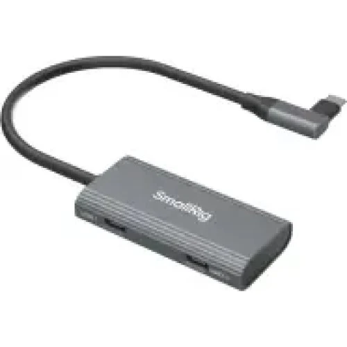 SmallRig 4598 USB-C Hub 4-i-1 med Audio Adapter, Grå
