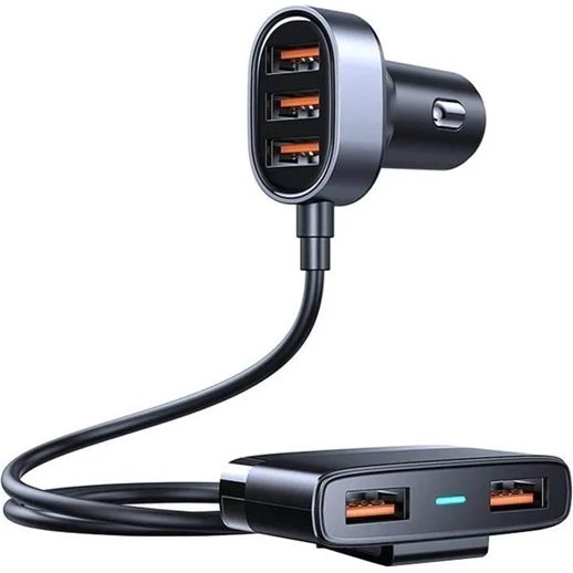 Joyroom JR-CL03 5-Port USB Biloplader - Sort