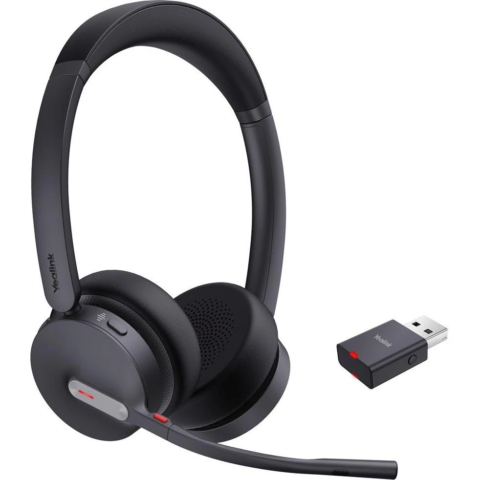 Yealink WH64 Hybrid Dual Trådløst Headset med Ladestander - Sort