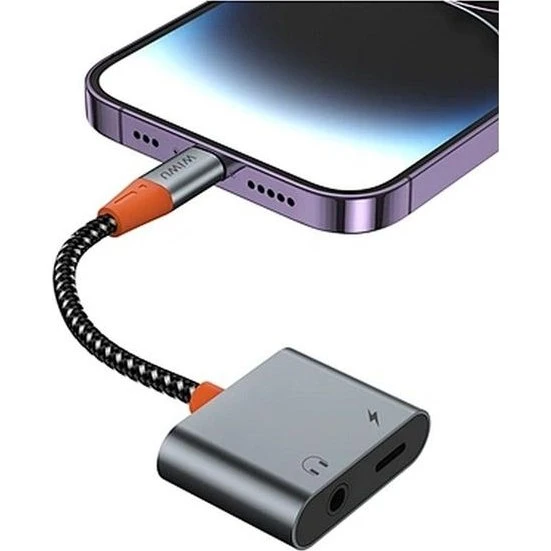 WiWU LT10 Type C til Type C + 3,5 mm lydadapter - Grå