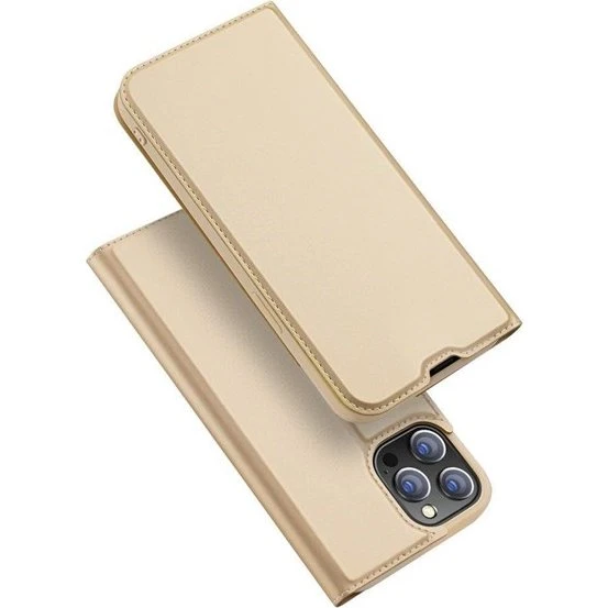 Dux Ducis Skin Pro Flip Cover til iPhone 13 Pro - Gold