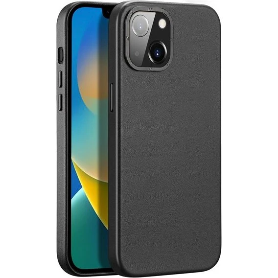 Dux Ducis Grit Leather Case til iPhone 14 Plus - Sort