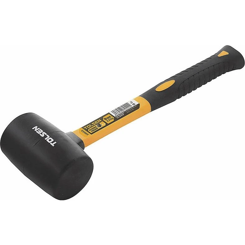 Gummihammer 450g med sort gummihoved - 57 mm slagdiameter