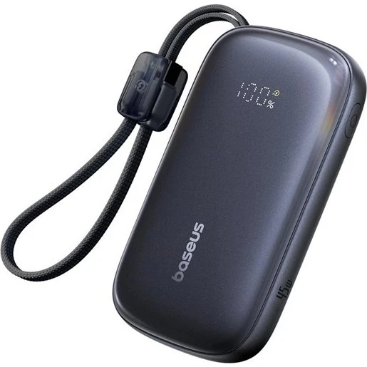 Baseus EnerFill FC21 Qpow 3 Ultra 10000mAh 45W Powerbank - Sort