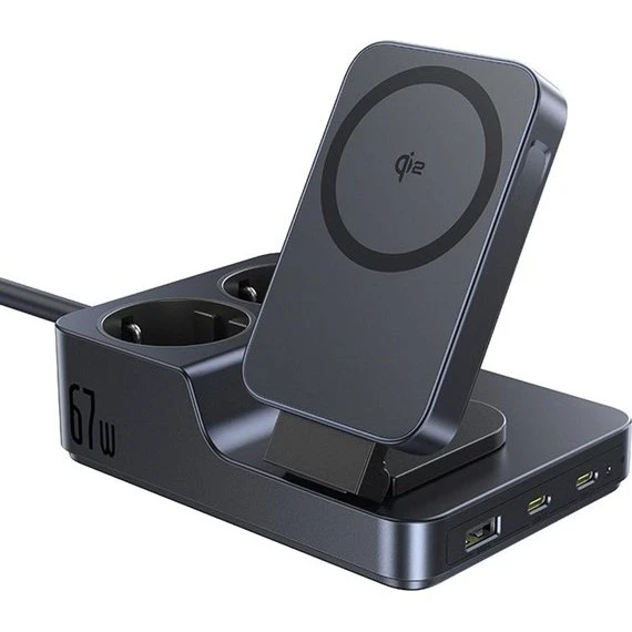 Baseus NOMOS ND11 6-in-1 67W Wireless Charging Station - Sort