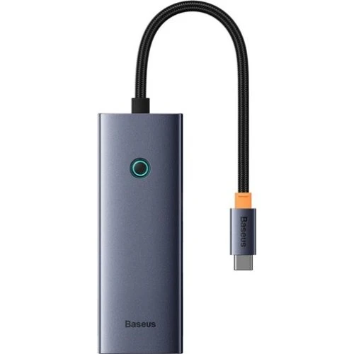 Baseus UltraJoy 5-i-1 USB-C Hub - HDMI 4K & 4x USB-A 3.0 - Grå