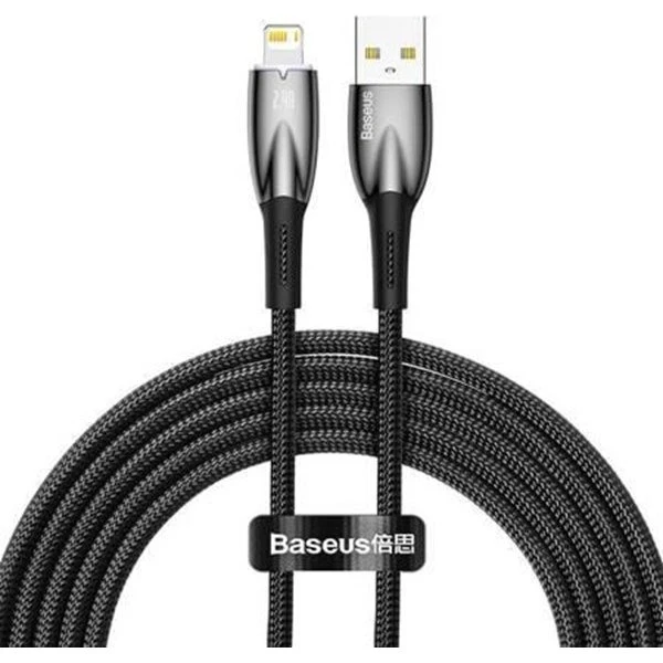 Baseus Glimmer USB til Lightning kabel, 2m, 2.4A - Sort