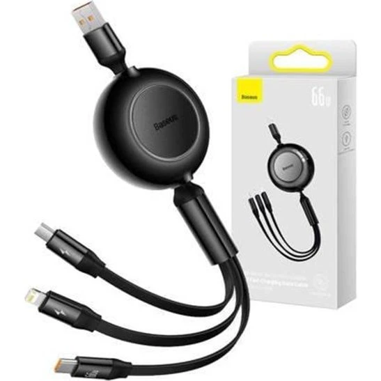 Baseus Bright Mirror 3-in-1 Kabel - USB-C/Lightning/Micro USB 66W